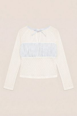 Carmen Says Carmen Says Sidewalk Jersey Top in White, Women's at Urban Outfitters