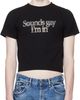 Carne Bollente Carne Bollente Black 'Sounds Gay, I'm In Baby!' T-shirt - 1