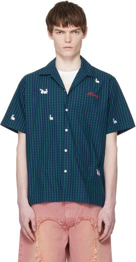 Carne Bollente Carne Bollente Blue 'Check Me Out' Shirt