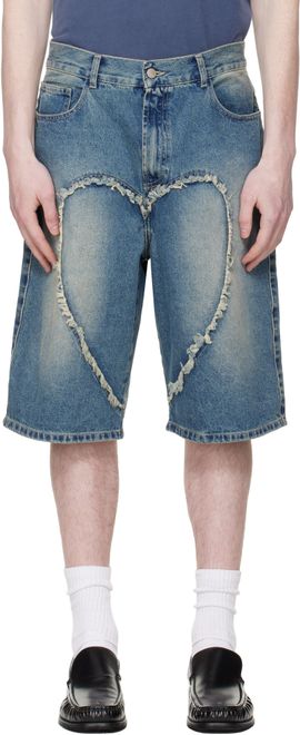 Carne Bollente Carne Bollente Blue 'The Love' Denim Shorts
