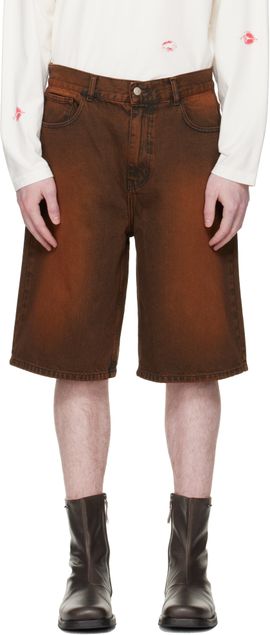 Carne Bollente Carne Bollente Brown 'Summer Fantasies' Denim Shorts