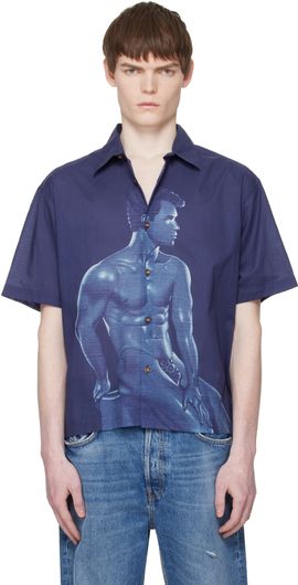 Carne Bollente Carne Bollente Navy Sadao Hasegawa 'In Blue' Shirt