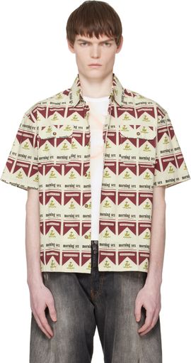 Carne Bollente Carne Bollente Off-White 'Smoking Hot' Shirt