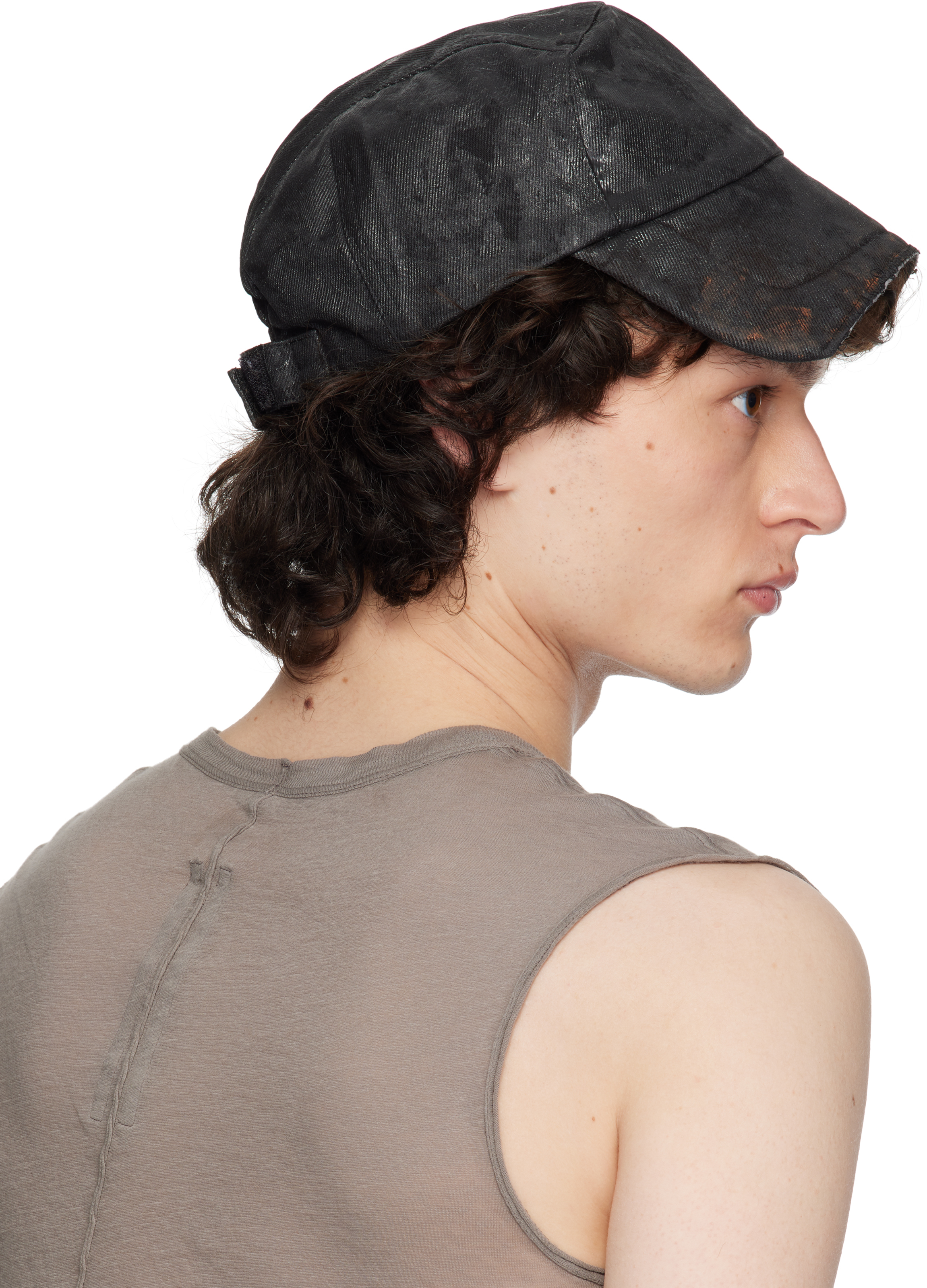 carnet archive COATED HORSESHOE CRAB CAP CARNET-ARCHIVE ブラック