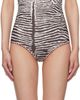 Caro Editions Caro Editions Brown & Off-White Bellini Bikini Edition Bow Swimsuit - 1