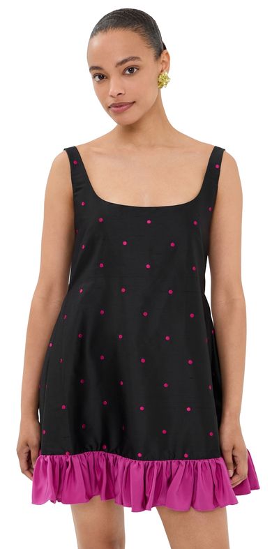 Caro Editions Caro Editions Sylvia Dress Black/Pink Dots