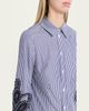 Carolina Herrera Ana Embroidered Striped Poplin Button-Down Shirt - 5