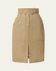 Carolina Herrera Belted Cotton Pencil Skirt - 1