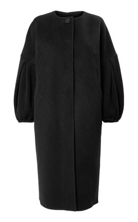 Carolina Herrera Carolina Herrera 3/4Sleeve Wool Milano Combo Coat