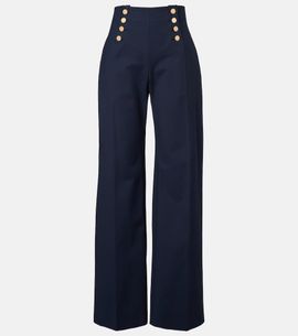 Carolina Herrera Carolina Herrera Alba cotton-blend wide-leg pants