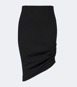 Carolina Herrera Carolina Herrera Asymmetric gathered wool-blend midi skirt