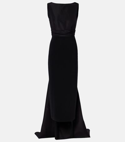 Carolina Herrera Carolina Herrera Bow-detail satin-trimmed faille gown