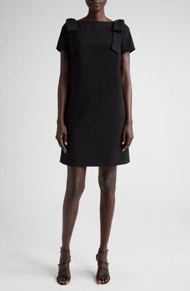 Carolina Herrera Carolina Herrera Bow Detail Bateau Neck Shift Dress