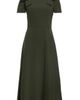 Carolina Herrera Carolina Herrera Bow Shoulder A-Line Midi Dress - 5