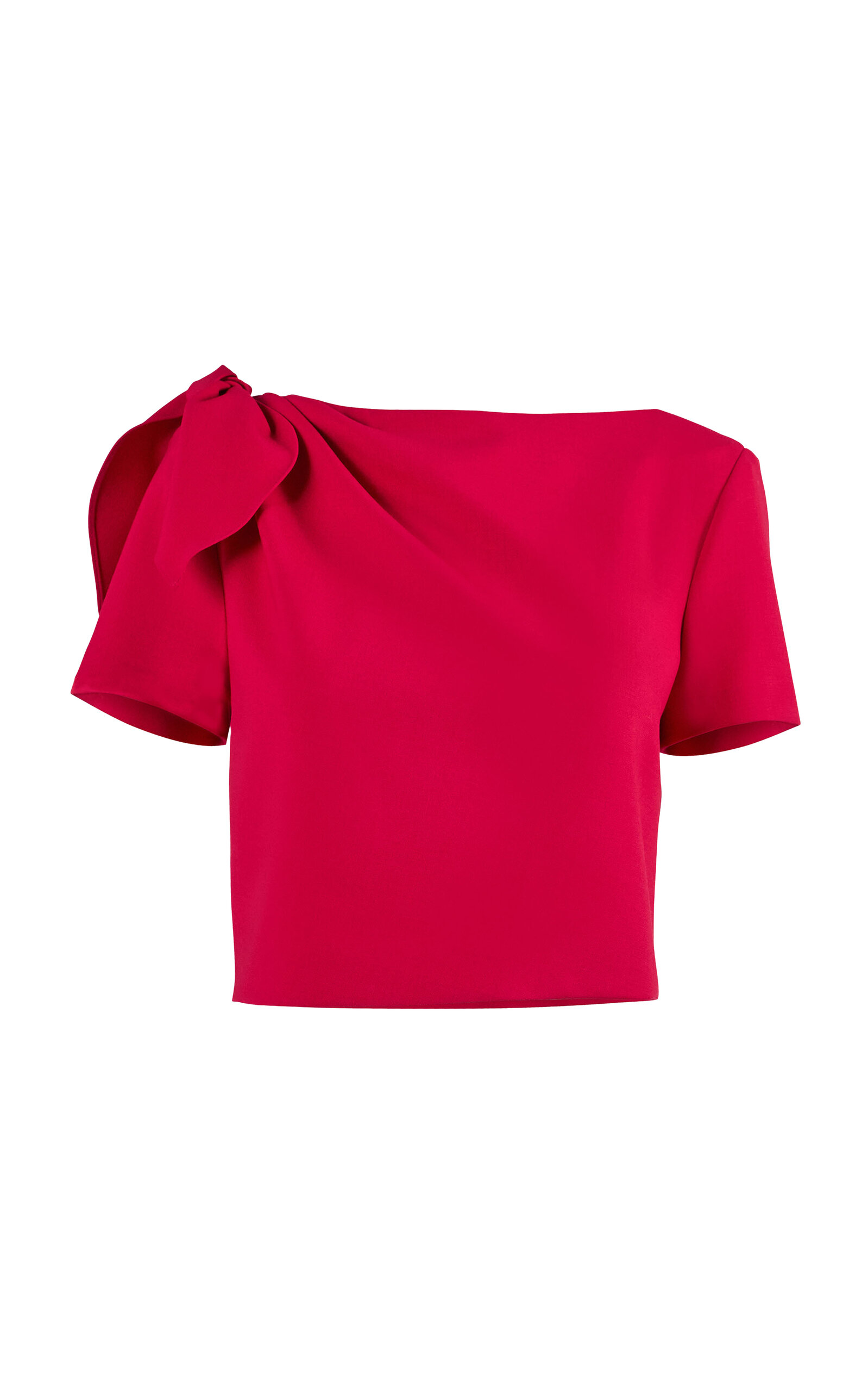 Carolina Herrera Carolina Herrera BowDetailed Stretch Wool Tailoring Top