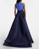 Carolina Herrera Carolina Herrera Colorblocked silk faille gown - 3