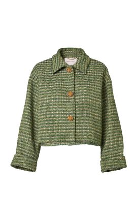 Carolina Herrera Carolina Herrera Cropped CottonBlend Tweed Jacket