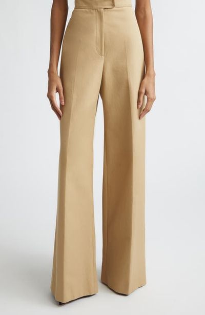 Carolina Herrera Carolina Herrera Diane Backstrap High Waist Wide Leg Pants