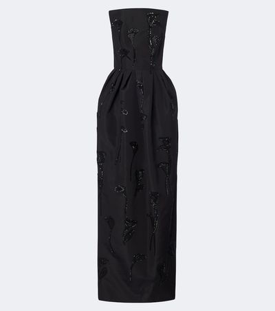 Carolina Herrera Carolina Herrera Embellished strapless silk bustier gown