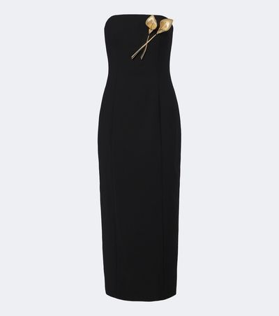 Carolina Herrera Carolina Herrera Embellished wool-blend bustier dress