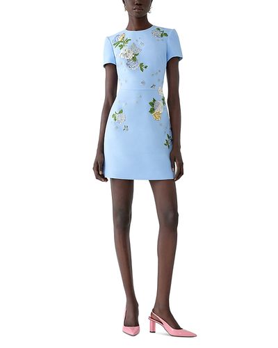 Carolina Herrera Carolina Herrera Embroidered Back Bow Mini Dress