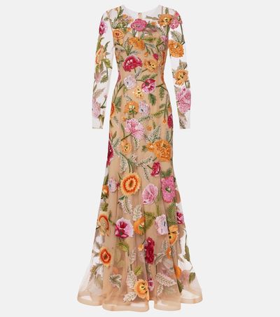 Carolina Herrera Carolina Herrera Embroidered floral tulle gown