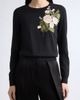 Carolina Herrera Carolina Herrera Embroidered Flower Stretch Wool Sweater - 1