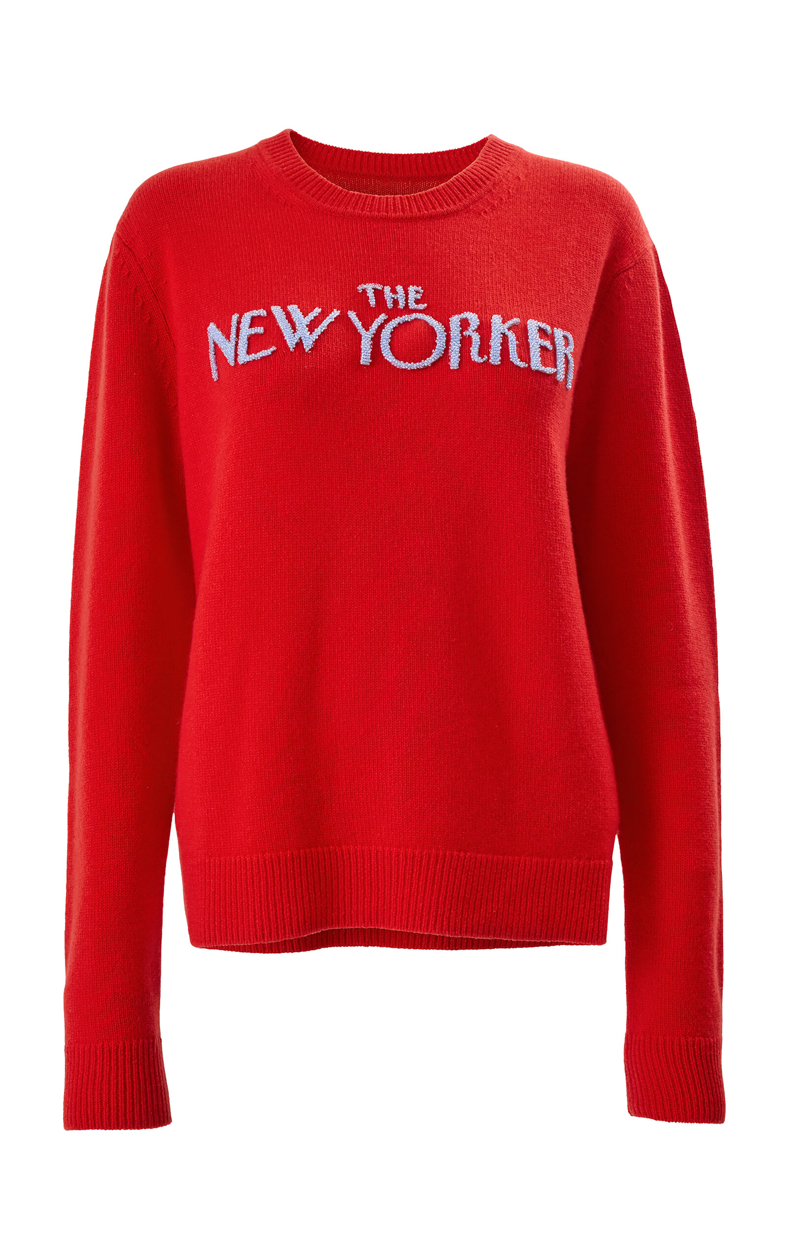 Carolina Herrera Carolina Herrera Embroidered New Yorker Cashmere Sweater
