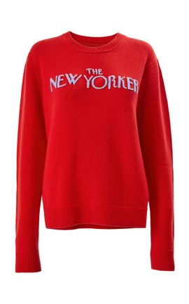 Carolina Herrera Carolina Herrera Embroidered New Yorker Cashmere Sweater