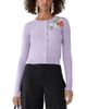 Carolina Herrera Carolina Herrera Embroidered Silk Crewneck Cardigan - 1