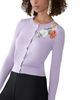 Carolina Herrera Carolina Herrera Embroidered Silk Crewneck Cardigan - 4