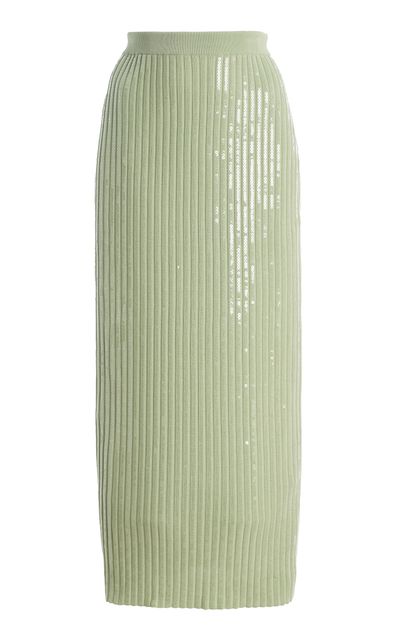 Carolina Herrera Carolina Herrera Embroidered Viscose Midi Pencil Skirt