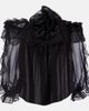 Carolina Herrera Carolina Herrera Floral-appliquÃ© silk tulle top - 1