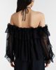 Carolina Herrera Carolina Herrera Floral-appliquÃ© silk tulle top - 6