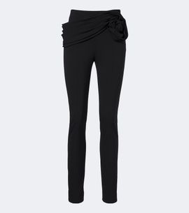 Carolina Herrera Carolina Herrera Floral-appliqué wool-blend leggings