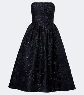 Carolina Herrera Carolina Herrera Floral jacquard bustier cocktail dress
