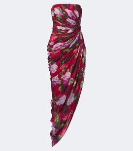 Carolina Herrera Carolina Herrera Floral silk chiffon bustier dress