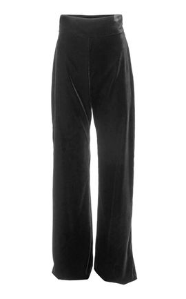 Carolina Herrera Carolina Herrera HighRise Stretch Velvet WideLeg Pants