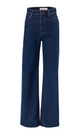 Carolina Herrera Carolina Herrera HighRise StretchDenim WideLeg Jeans