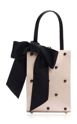 Carolina Herrera Carolina Herrera Jacqueline Polka Dot Embroidered Bag