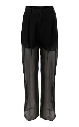 Carolina Herrera Carolina Herrera Kaia MidRise Silk Chiffon StraightLeg Pants