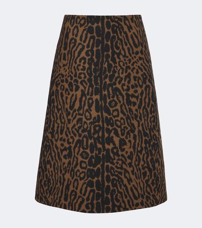 Carolina Herrera Carolina Herrera Leopard-print virgin wool midi skirt