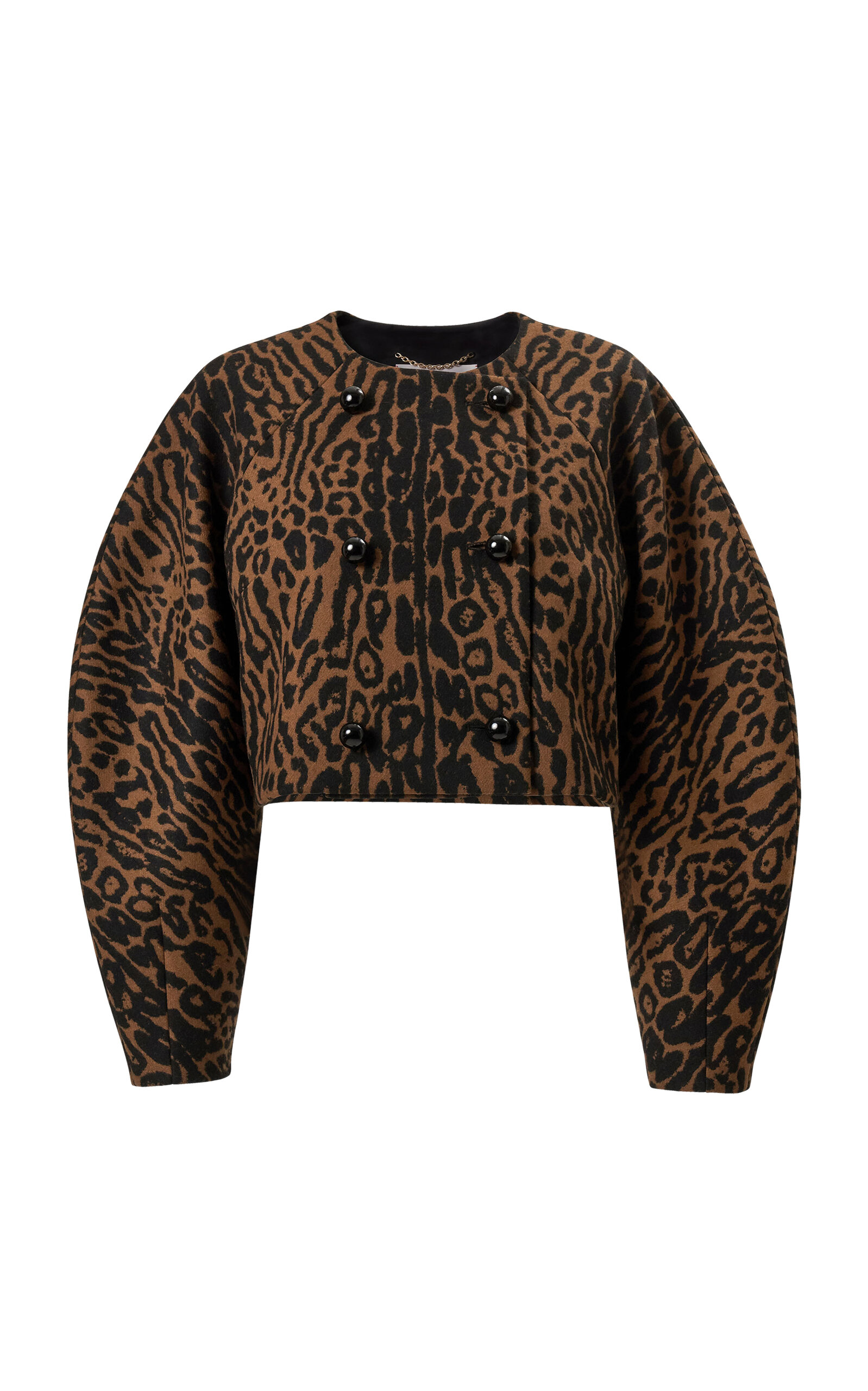 Carolina Herrera Carolina Herrera Leopard Jacquard Cocoon Jacket