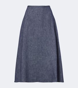 Carolina Herrera Carolina Herrera Linen, wool, and silk-blend midi skirt