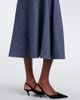 Carolina Herrera Carolina Herrera Linen, wool, and silk-blend midi skirt - 4