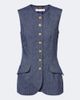 Carolina Herrera Carolina Herrera Linen, wool, silk, and cashmere vest - 1