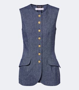 Carolina Herrera Carolina Herrera Linen, wool, silk, and cashmere vest