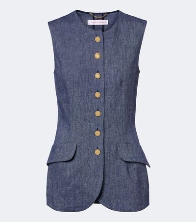 Carolina Herrera Carolina Herrera Linen, wool, silk, and cashmere vest