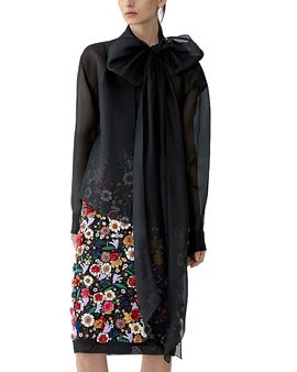 Carolina Herrera Carolina Herrera Long Sleeve Button Down Bow Blouse