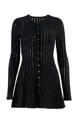 Carolina Herrera Carolina Herrera LongSleeve Viscose Pointelle Knit Cardigan